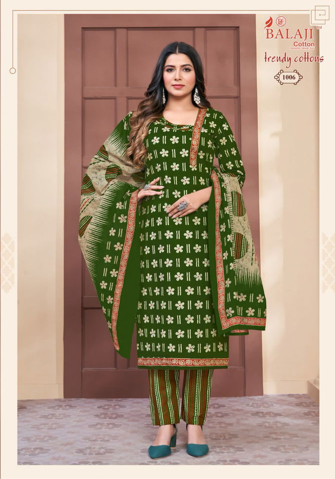 Trendy Cotton Vol 1 By Balaji Cotton Dress Material Wholesale Shop In Surat
